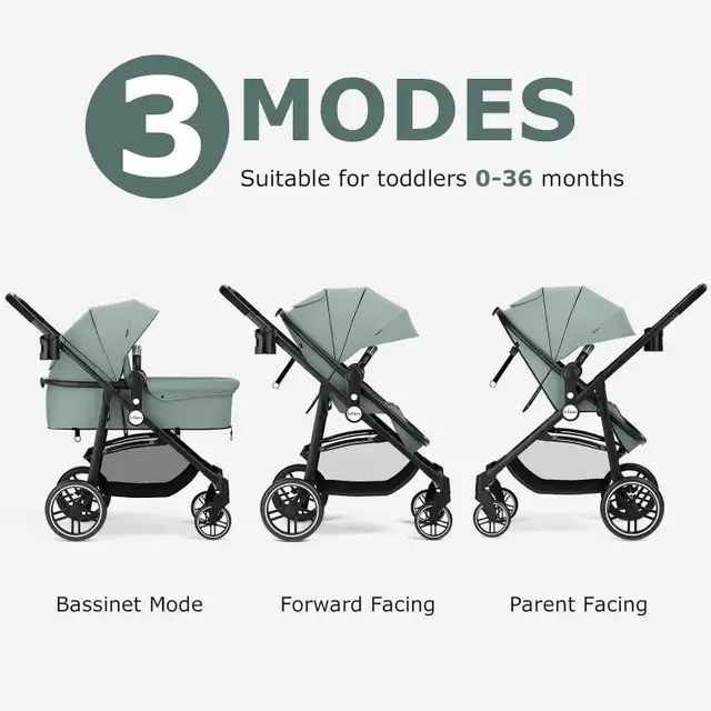 Infant Stroller and Reversible Bassinet Pram in Strollers, Carriers & Car Seats in Ottawa - Image 6