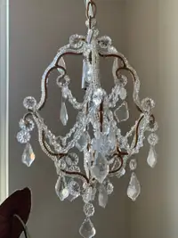 Mini single bulb chandeliers (two)