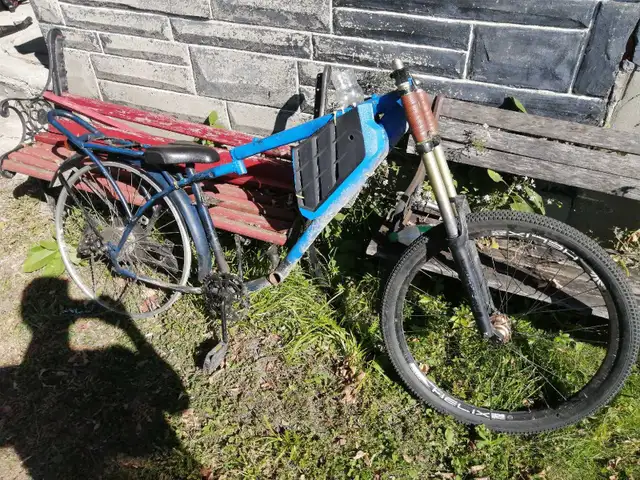 pedal bike homemade frame for a 80cc motorized kit 