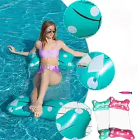 2 Pack Inflatable Pool Floating Hammock with Air Pump Portable