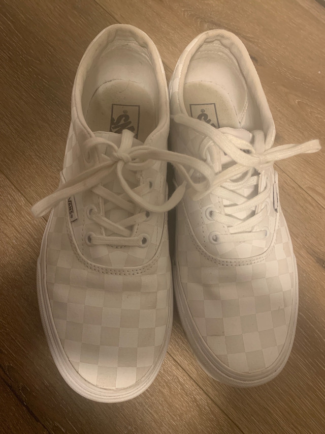 New Woman’s White Checkered Vans in Women's - Shoes in Strathcona County - Image 2
