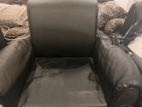 2 leather dark brown chairs