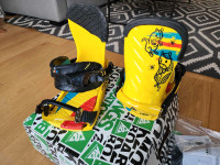 K2 snowboard auto bindings - Medium - Yellow