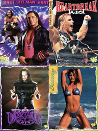 Original 1997 Officially Licensed  WWF Poster Set Of 4