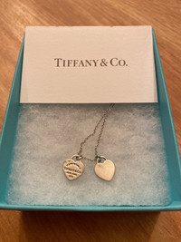 Return to Tiffany silver Double Heart Tag Pendant 