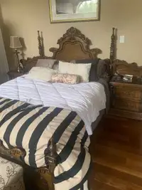 Antique Bedroom Set Solid Wood 