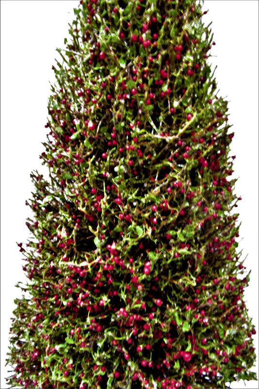 NEW, FAUX EVERGREEN WITH MINI RED BERRIES, IN POT in Other in Hamilton - Image 3