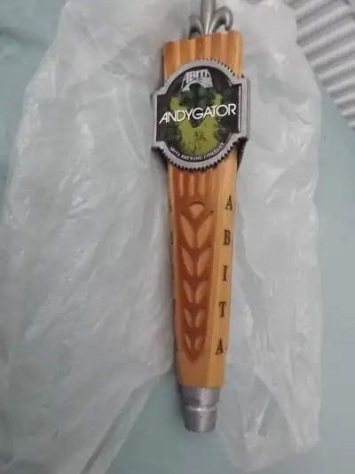 "ABITA ANDY GATOR"  TALL BEER TAP HANDLE USA/FLEUR DE LIS, View more