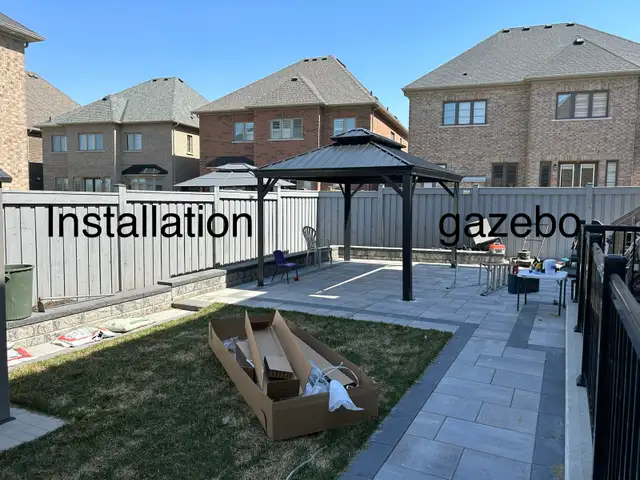 assembly of gazebo  in Patio & Garden Furniture in Oakville / Halton Region - Image 6