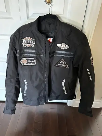 Manteau moto homme racing route 66 imperméable avec protège dorsale, épaules et coudes. Homologué CE...