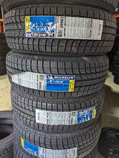 NEW 205/65/R15 Michelin XIce3-Corolla/Prius/Civic/Elantra/Jetta/Golf/Veloster/Forte/Sentra/Venue Set...
