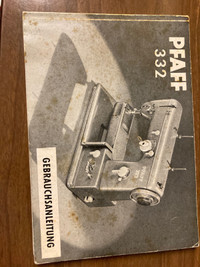 Pfaff 332 sewing machine manual 