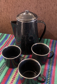 Camping Coffee Pot  and Cup Set