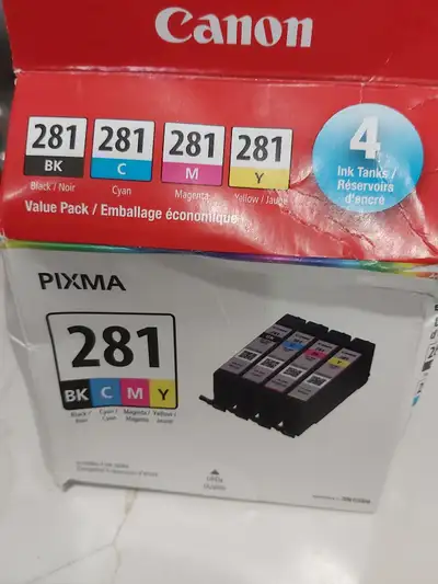 Canon full set of 281 ink cartridges- used with multiple printers.