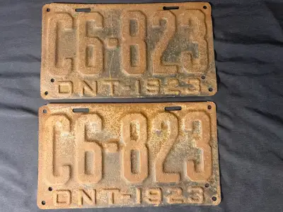 1923 Ontario Licence Plates, View more