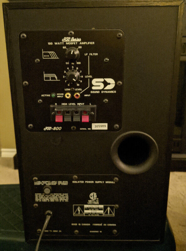Sound Dynamics "RTS-800" Subwoofer in Speakers in Winnipeg - Image 3