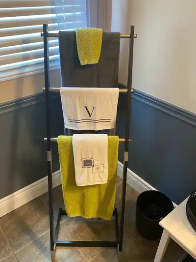 Black dark Towel Rack, View more