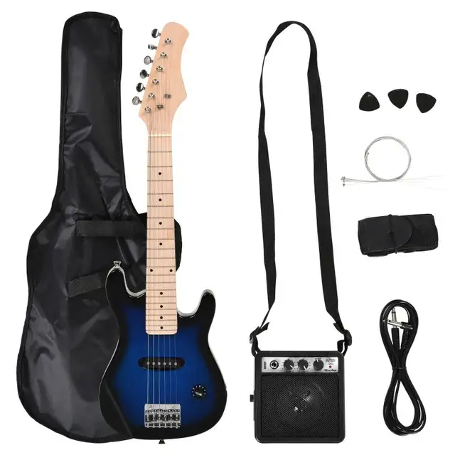 30 Inch Kids Electric Guitar 3/4 Size Beginner Starter Kit w/ 5W in Guitars in Markham / York Region - Image 3
