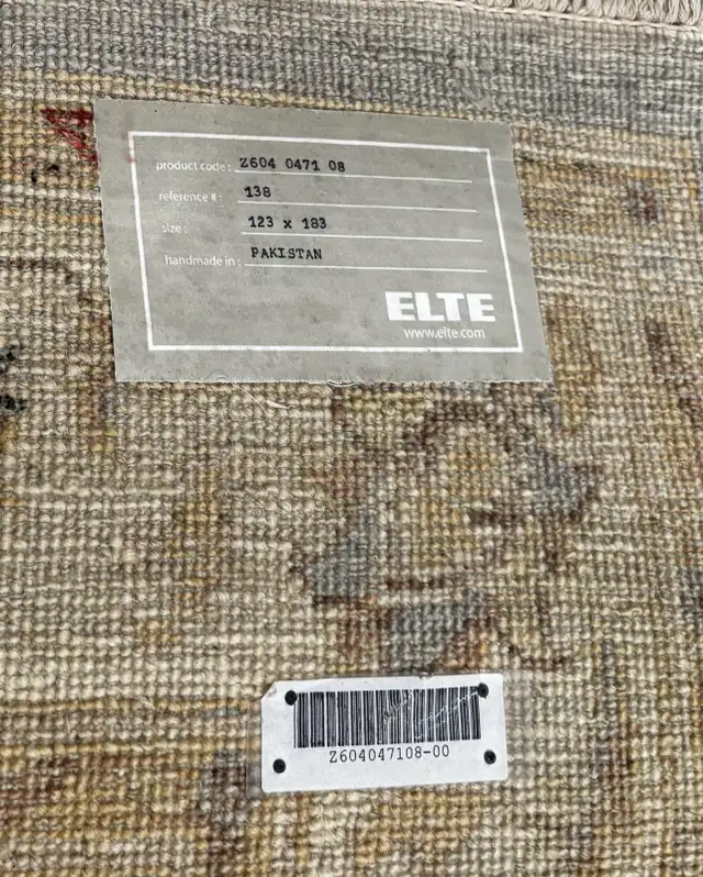 ELTE Pakistan Wool / Cotton 4x6 Area Rug in Rugs, Carpets & Runners in Markham / York Region - Image 4