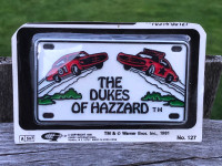 Vintage 1981 Dukes of Hazzard kids bicycle license plate 