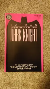 BATMAN LEGENDS OF THE DARK KNIGHT #1 NOV 1989 Pink cover