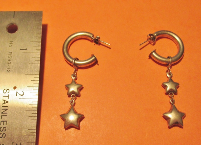 Sterling silver Moon star earrings dans Bijoux et montres  à Ville de Montréal