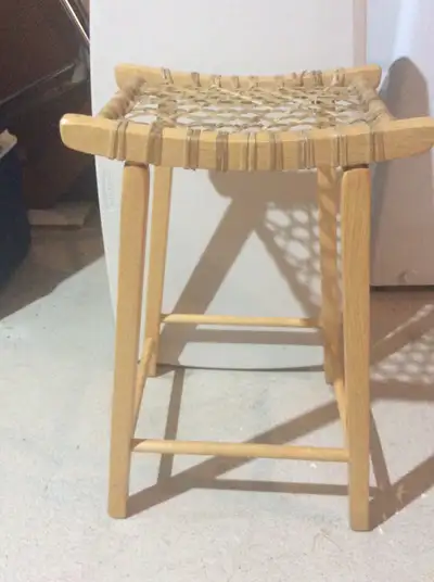 TABOURET BANC EN BOIS ET BABISHE HAUTEUR 24 POUCE, View more