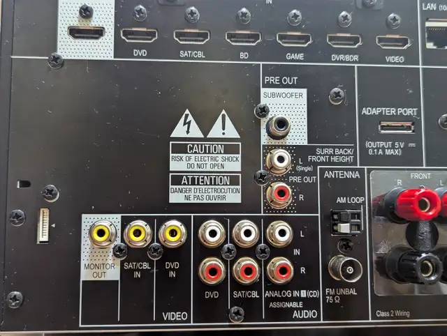 Stereo Receiver Pioneer VSX-822-K 5.1 Channel HDMI With Remote in Stereo Systems & Home Theatre in Red Deer - Image 9
