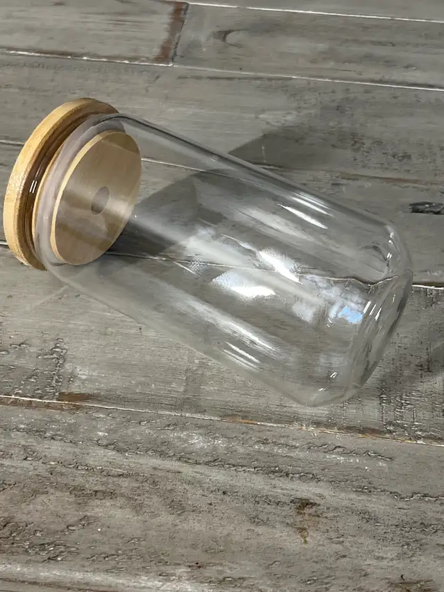 Glass Tumbler Bamboo Lid in Kitchen & Dining Wares in Mississauga / Peel Region - Image 3