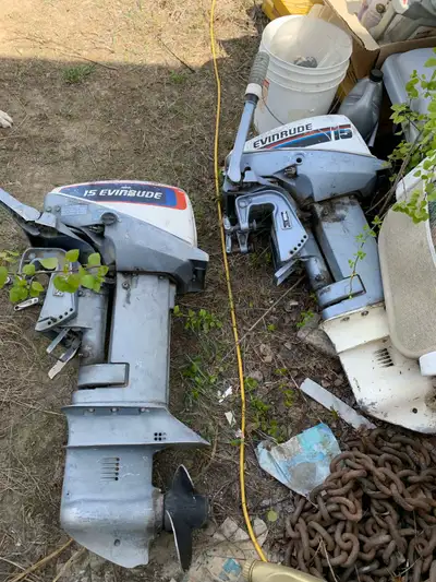 I am selling a pair of Evinrude 15HP outboard motors, perfect for small boats or as a backup. These...