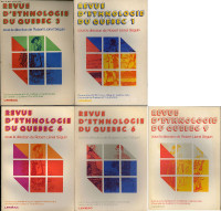 REVUE D'ÉTHNOLOGIE, Robert-Lional Séguin, éd. Leméac 1975 à 1978