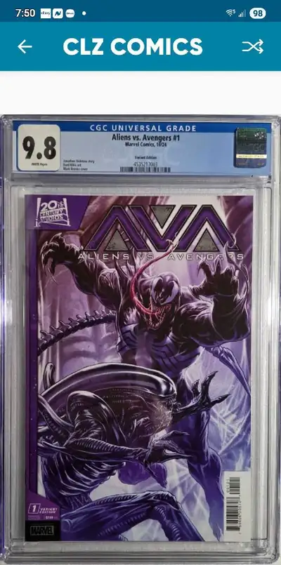 Aliens vs Avengers #1 CGC, View more