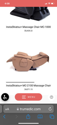 Tru-medic massage chair