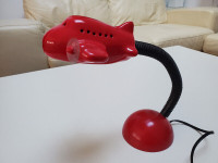 Rare Ceramic Red Plane Desk Kids Lamp Light