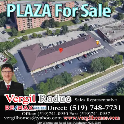 Commercial Plaza for sale in Waterloo in area.Seller willing to help for mortgage. 12 Unit, Net inco...