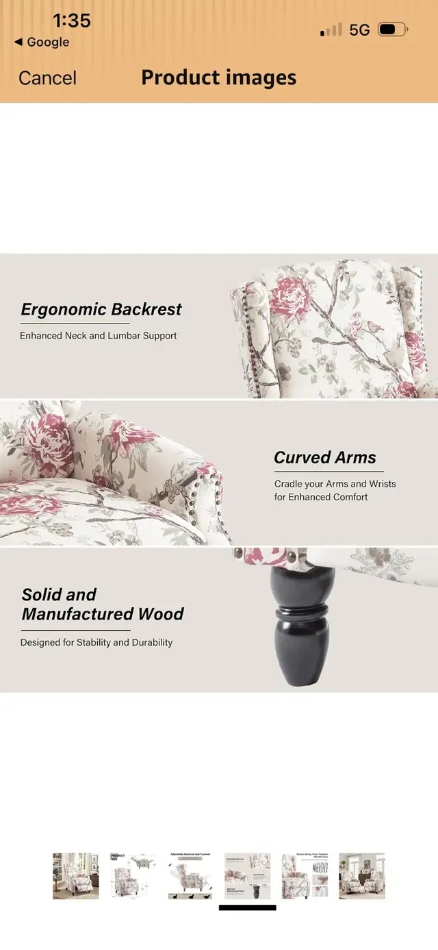 New Linen Manual Swivel Base Recliner in Chairs & Recliners in Mississauga / Peel Region - Image 8