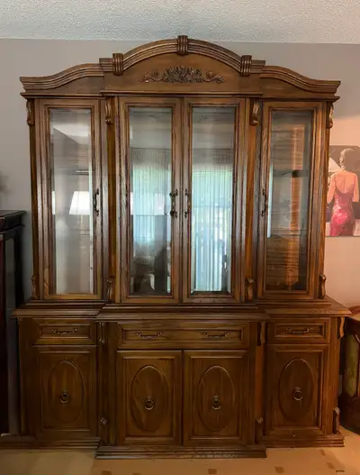 Beautiful Solid Wood China Cabinet / Hutch, View more