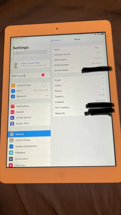 Apple iPad Air 16gb, View more