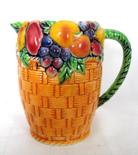 PICHET PORCELAINE  PANIER de FRUITS VINTAGE BASKET with FRUITS