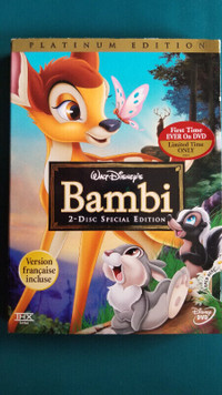 Disney's BAMBI 2-disc special ed. w/French/Spanish PLATINUM ED'n