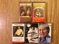 5x George Jones cassettes in great condition.