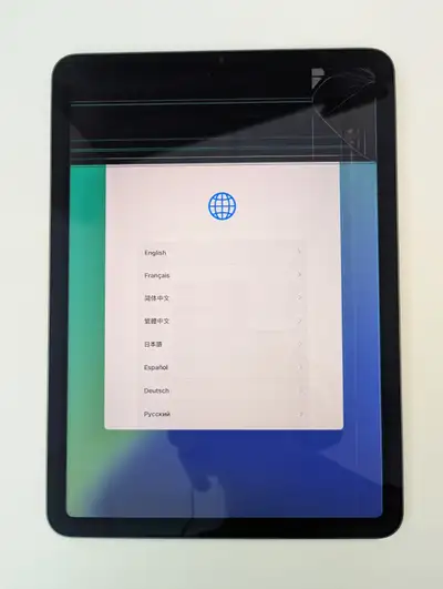 iPad Air 5e génération, 256 Go, modèle A2588, Wi-Fi, couleur gris. L’iPad a été complètement réiniti...