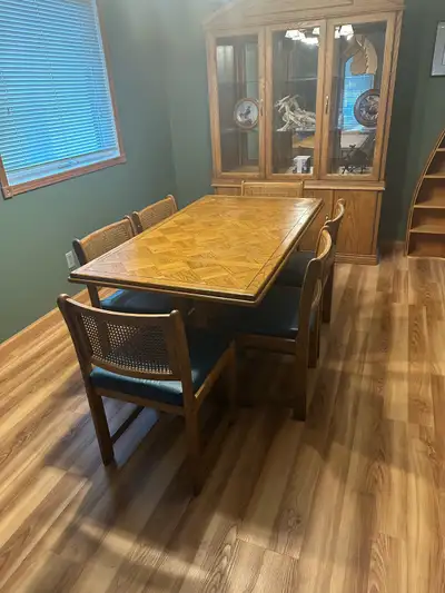 dining room table and 6 chairs, View more