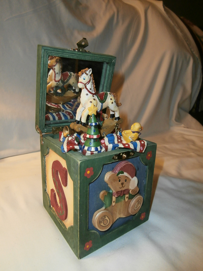 ( NEW IN BOX ) Vintage Rocking Horse Music Box, View more