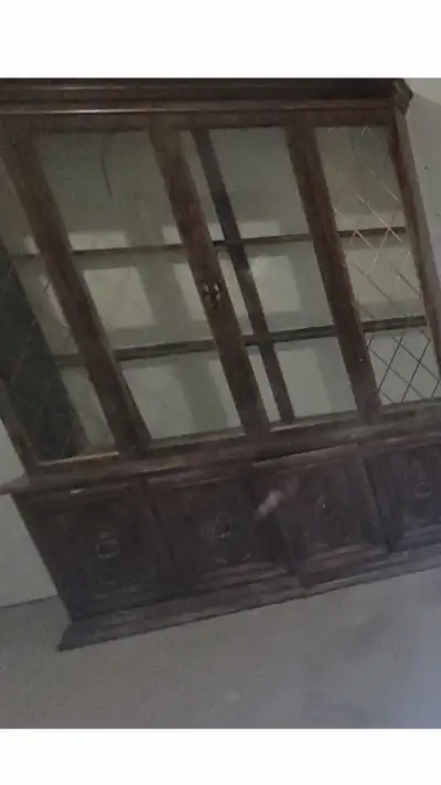 L Old antique vintage, china cabinet. I DELIVER, View more