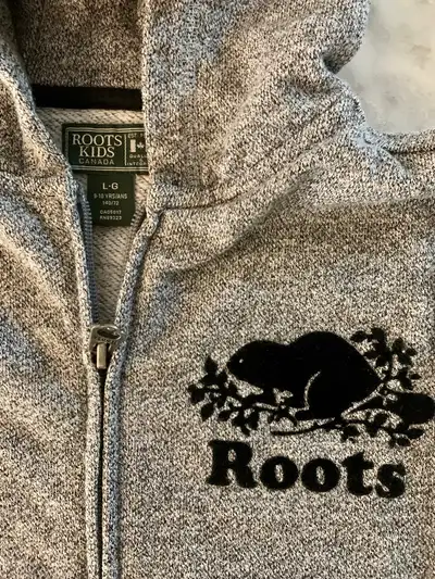 Original ROOTS Kids Unisex Salt and Pepper Hoodie Age 9-10, View more