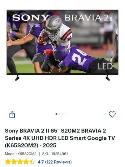 Sony 65” Smart TV for Sale – Excellent Deal!, View more