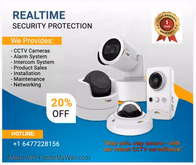 New cctv camera for more information call us . 6477228156