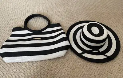 Beautiful Liz Claiborne Hat and Hand Bag Set, View more