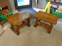 Matching Solid Wood End Tables